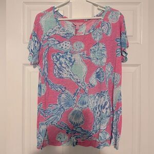Lilly Pulitzer Linen Shirt. Size Large